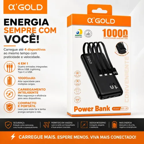 Power Bank A' Gold 10000 mAh BTE-29