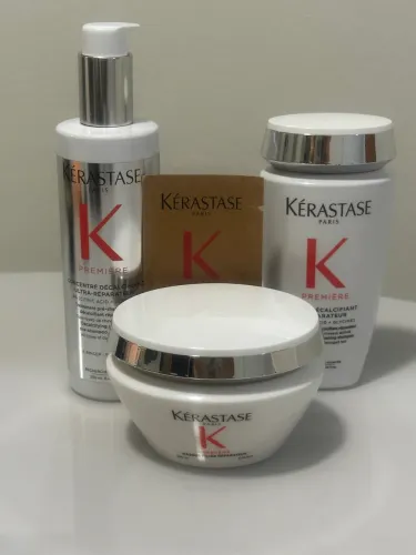 KIT KÉRASTASE PREMIÈRE SHAMPOO + MÁSCARA + TRATAMENTO DESCALCIFICANTE