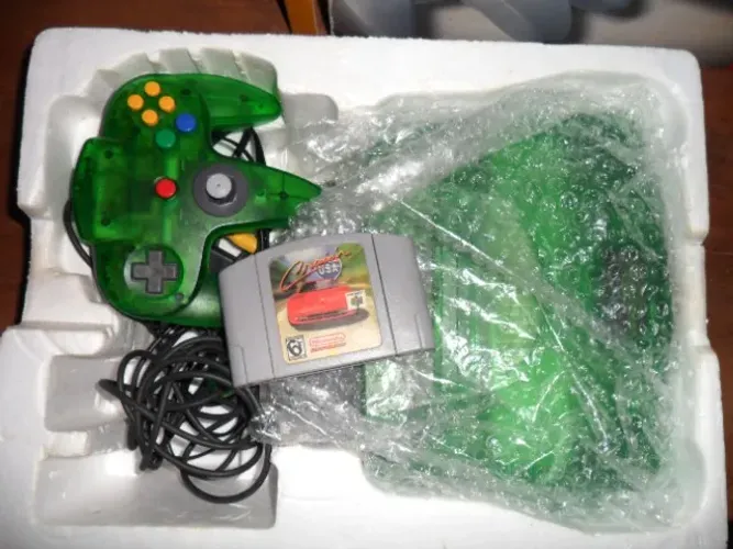 Video Game Nintendo 64 Edição Multi Sabores Kiwi Caixa do modelo cinza 