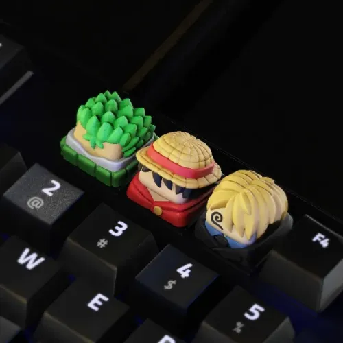 Keycap One Piece Luffy Sanji Zoro Tecla de teclado mecânico setup PC personalizado
