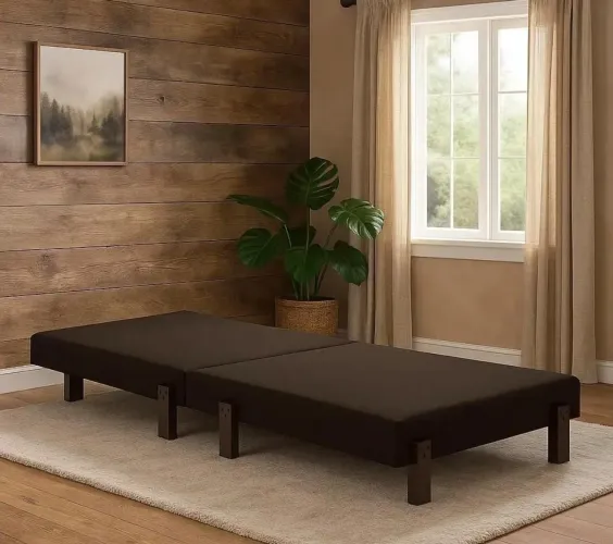 Cama dobrável portátil marrom
