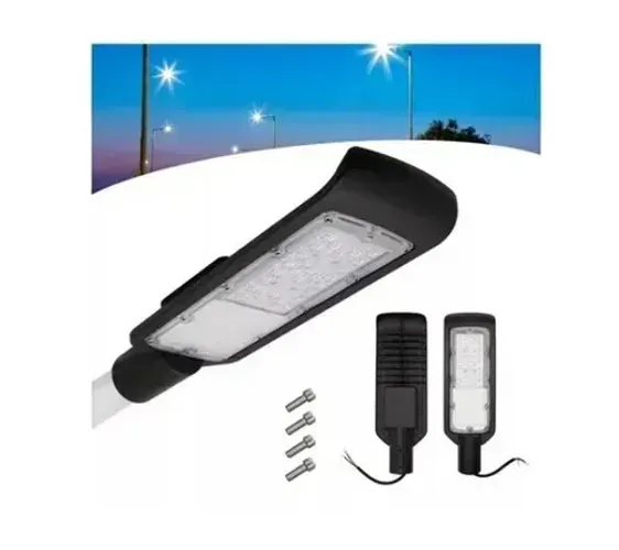 Solar Luminária Pública Poste Rua Led 50w Luz Branco Bivolt