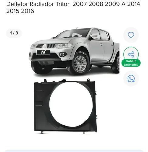 Defletor Radiador L200 Triton 2007 a 2016