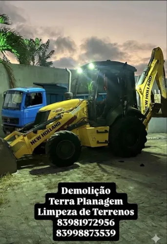 Aluga-se retro escavadeira e caçamba JP