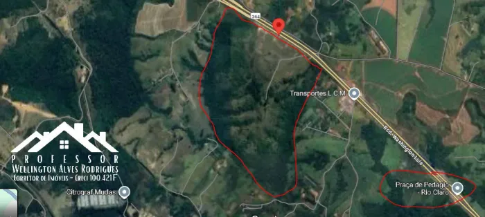 Grande Área de Frente para a Rodovia Washington Luiz em Rio Claro-SP