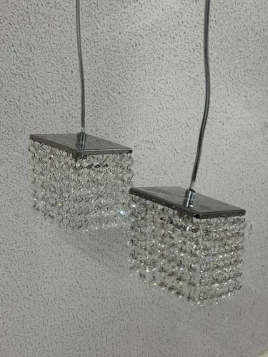 Par de pendentes cristal