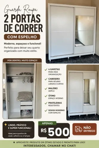 Vendo um excelente guarda roupa