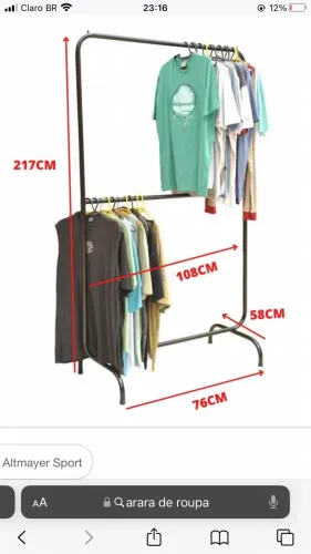 Arara roupas desmontável