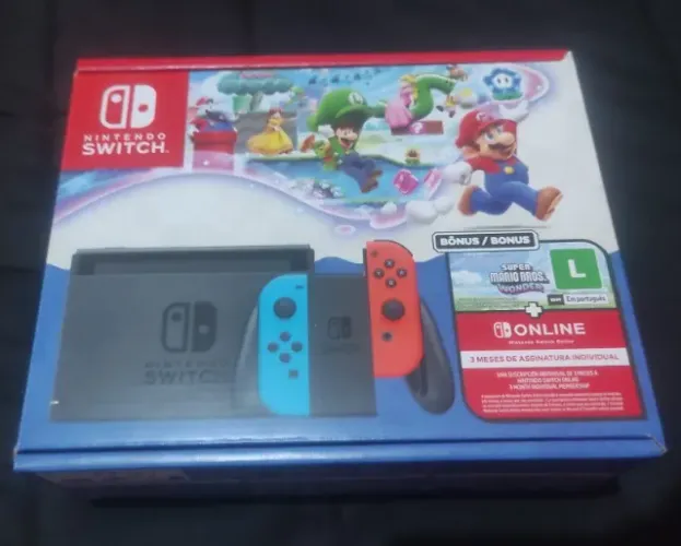 Nintendo Switch V2 Lacrado + Jogo Mario Wonder