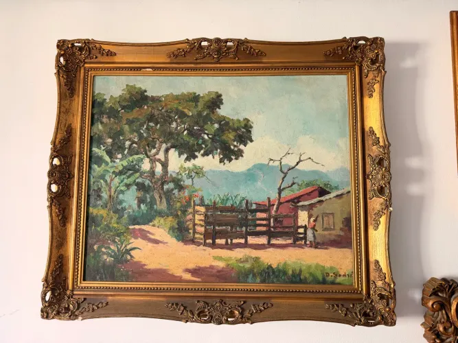Quadros clássicos - pintura a óleo com molduras clássicas