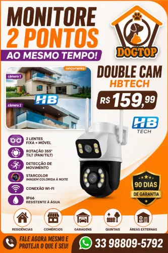 CAMERA SEM FIO WIFI DOUBLE CAM