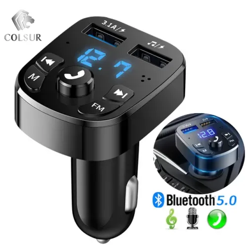 Transmissor FM MP3 Sem Fio Bluetooth Carregador p/ Carro USB - R$ 49,99