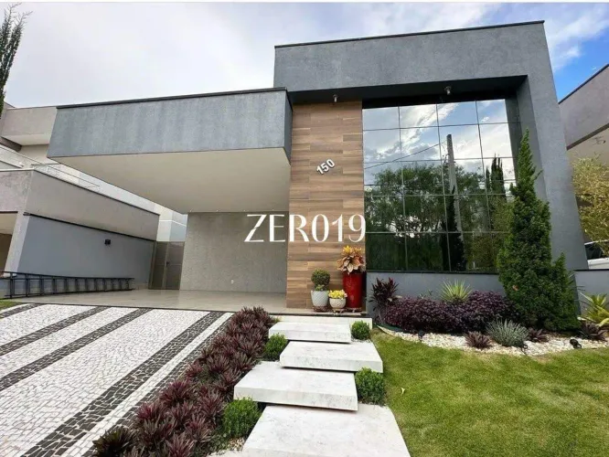Casa térrea à venda no Swiss Park Campinas com 3 suítes, energia solar e espaço gourmet