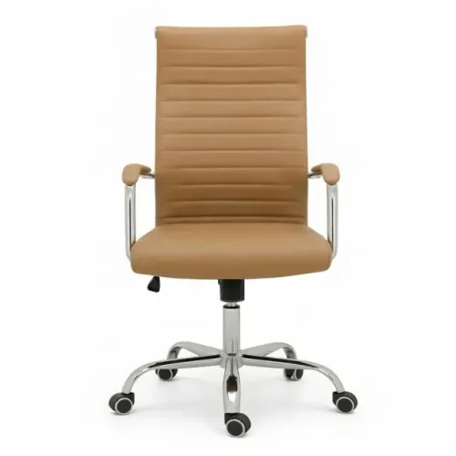 Cadeira Presidente Escritório London Base Cromada Corino Fendi Conforto Premium 31091