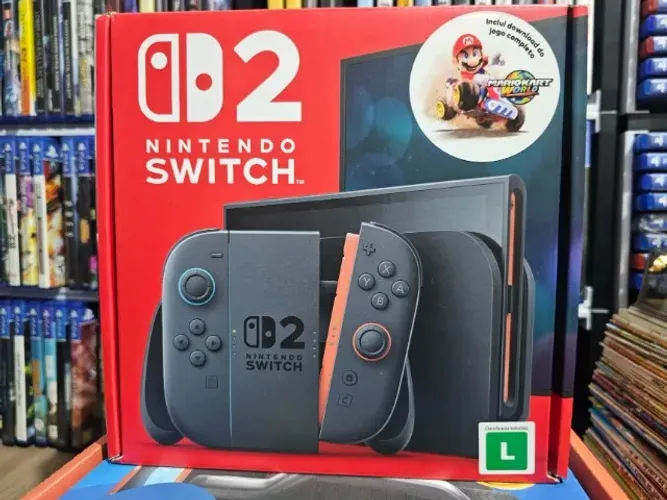 Nintendo Switch 2 Lacrado com Mario Kart Digital