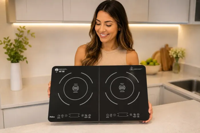 Cooktop de Indução Portátil Philco Preto