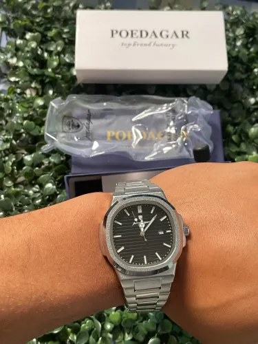 Relógio POEDAGAR Masculino Aço Inox Preto Resistente à Água