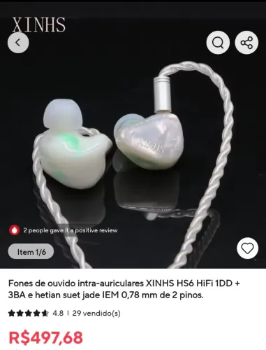 Fone Xinhs híbrido.
