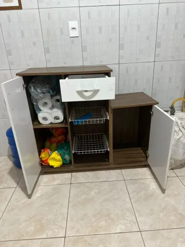 Balcão / Armário de Cozinha Multiuso com Fruteira