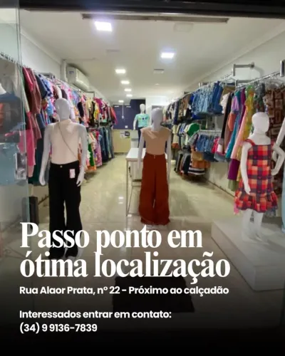 Passo o ponto. Loja infantil e juvenil.