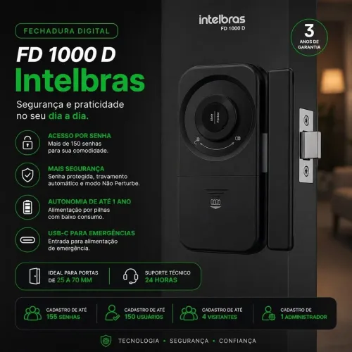 Fechadura Digital Intelbras ( Instalada ) Oferta de Lançamento