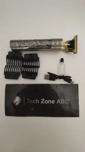 Máquina cortar barba e cabelo, dragão base de ferro
