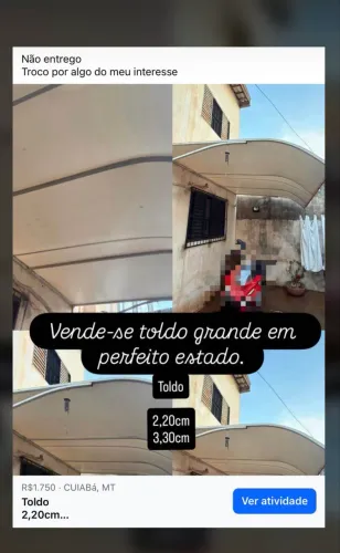 Toldo usado em ótimo estado