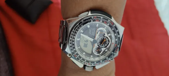 Rogio Citizen eco driver jw0051-55e super cronógrafo e vídeo se safira titanium