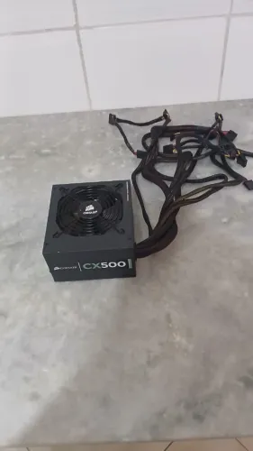 Fonte Corsair CX 500w Black (Usado) Informações Na Descrição Parque Boturussu zona leste S