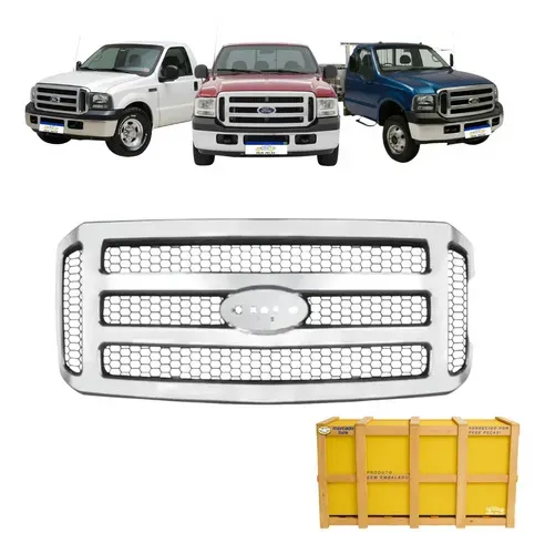 Grade Cromada F250 F4000 F350 2006 07 08 09 10 11 12 A 2019 Cromado Brilhante