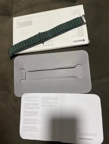 Pulseira loop Alpina Apple Watch Ultra Verde-Escura G Original