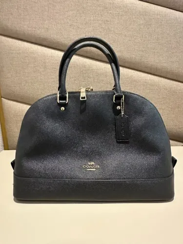 bolsa coach sierra satchel preta - original