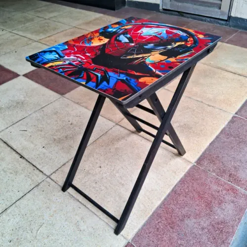 Mesinha Homem-Aranha em Madeira Maciça - Multiuso - 50 cm