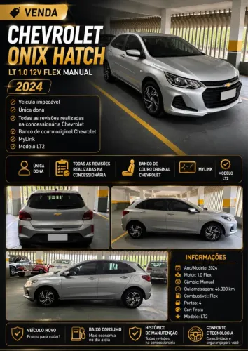 Chevrolet Onix Hatch LT 1.0 12V Flex Mec. 4P 2024