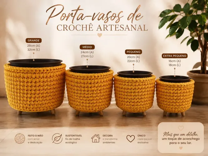 Porta plantas feito a mão
