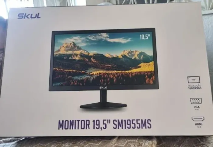 Monitor Skul 19,5" SM1955MS + Teclado - Novo, Lacrado