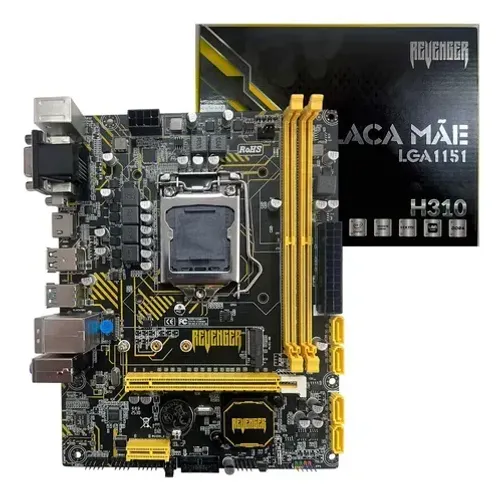 Placa Mãe H310 1151 DDR4 M.2 Intel 8ª 9ª Geração *NOVA COM GARANTIA*