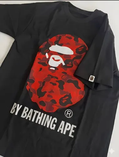 Camisa Bape Big Head Red Camo- COM TAG