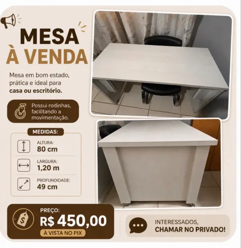 Mesa Escritório MDF