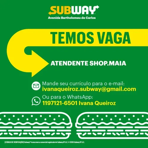 Atendente Loja Subway