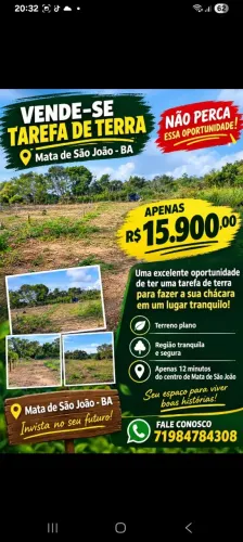 Oportunidade tarefa em mata de são joão