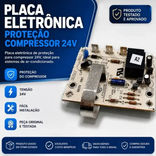 Placa Eletronica proteção compressor 24V