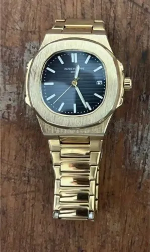 Relógio Patek Philippe Nautilus Golden and Black Automático - Linha Premium