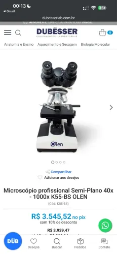 Microscópio profissional