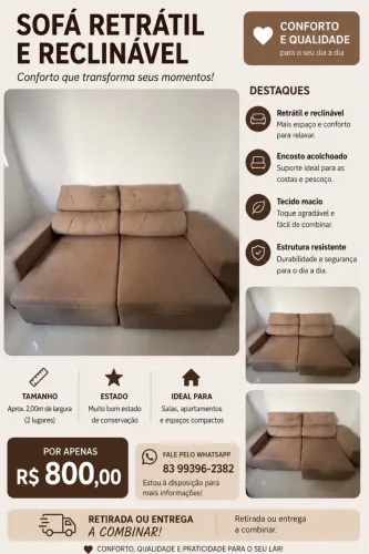 Sofá retrátil 