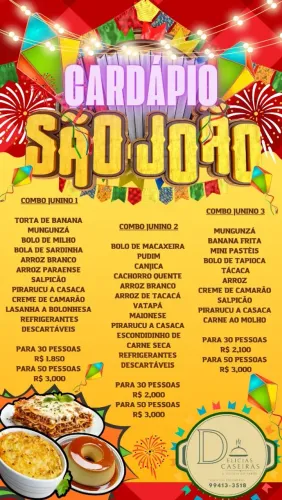Cardápio junino 