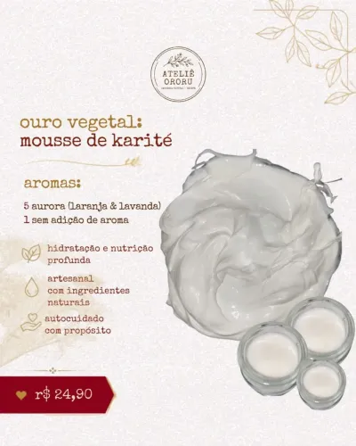 Óleo de cabelo ( Mousse de Karité)
