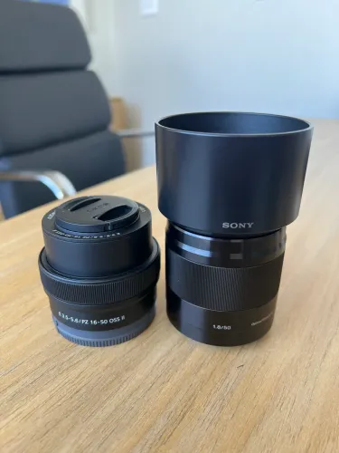 Lentes Sony E 50 mm 1.8 e lente kit