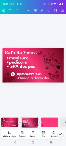 Manicure e pedicure a domicílio.
