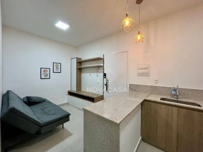Studio com 1 dormitório para alugar, 30 m² por R$ 3.510,00/mês - Ouro Preto - Belo Horizon